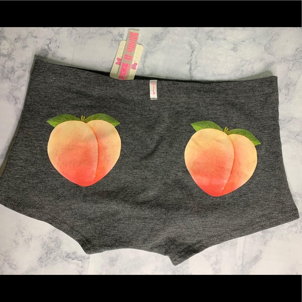 PINK “peach butt” boy shorts panties